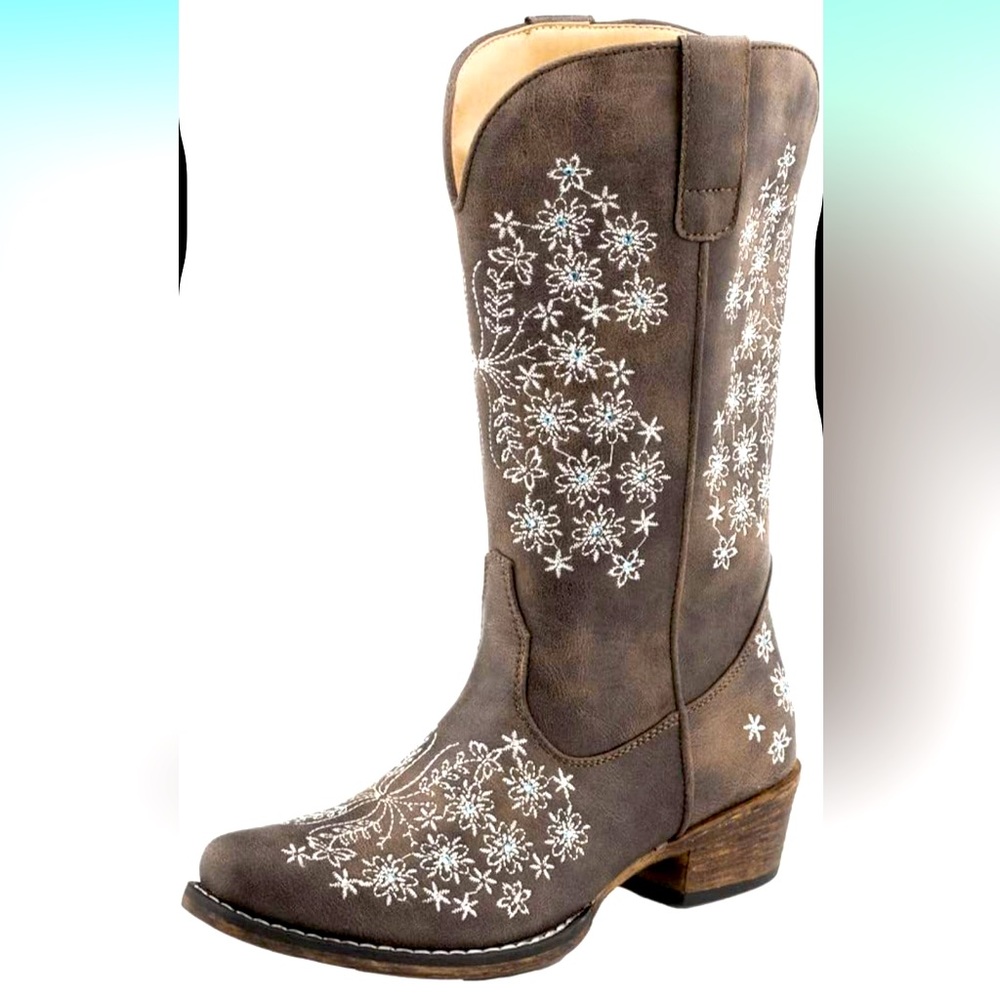 ROPER Riley Bouquet Western Boot/ cowboy boots rhinestones and embroidery